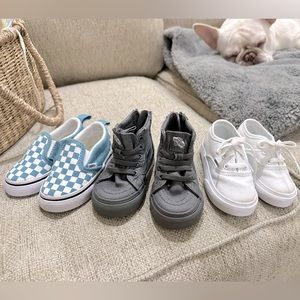 Toddler vans shoes bundle hardly worn ! Size 4 boys